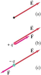 Force on charge in electric field