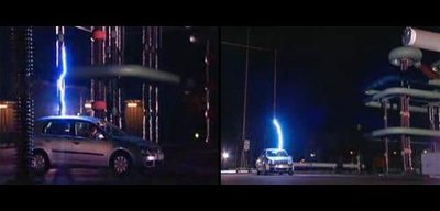 Car as safe place during lightning