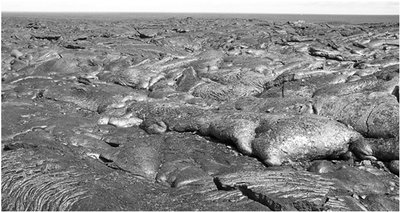Solidified lava flow