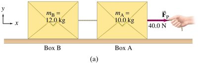 Tension force in a two-mass system