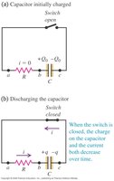 Discharging a capacitor in an RC circuit