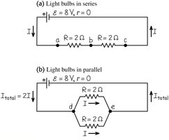 Series and parallel light bulbs