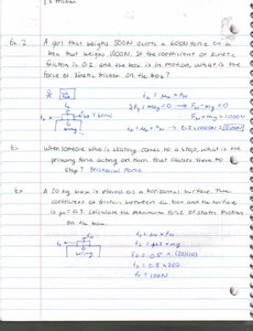 Free body diagram examples