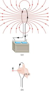 Magnetic field lines around a current loop