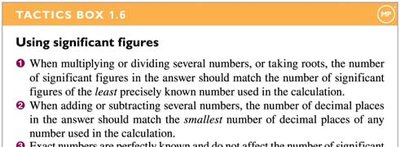 Tactics Box: Using significant figures