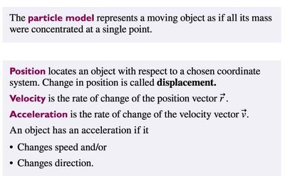 Motion diagram with velocity and acceleration vectors