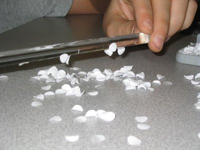 Paper attracted to charged rod