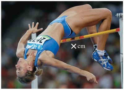Athlete demonstrating center of mass in high jump