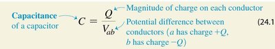 Capacitance formula