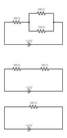Circuit with series and parallel resistors