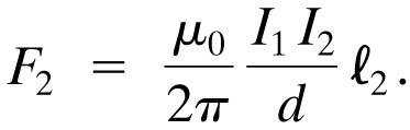 Force between two parallel wires