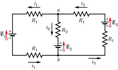 Multi-loop circuit with labeled currents