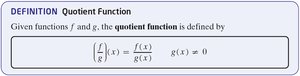 Definition of quotient function