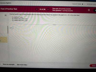 Multiple transformations of square root function