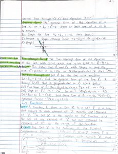 Line graph with slope and intercepts