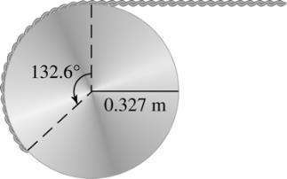 Circle with a central angle and radius labeled, showing arc length application