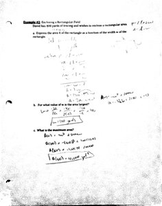 Enclosing rectangular area example