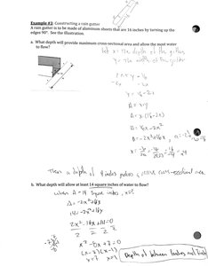 Rain gutter optimization example