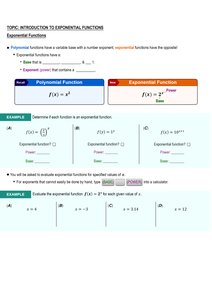 Introduction to exponential functions with examples and comparison to polynomial functions