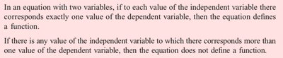 Criteria for equations as functions