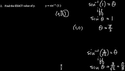 Inverse Sine definition and domain/range
