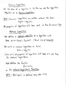 Notes on common and natural logarithms