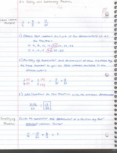 Adding and subtracting fractions steps
