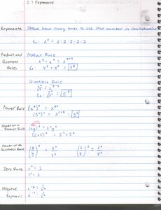 Exponent simplification examples