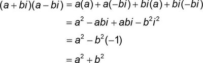 Multiplying a complex number by its conjugate