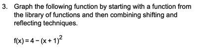 Transforming a quadratic function