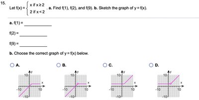 Graphing a piecewise function