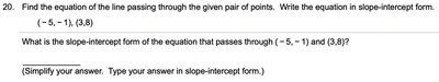 Finding the equation of a line