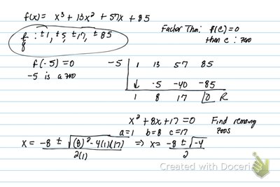 Factoring a cubic polynomial completely