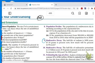 Worked half-life problem