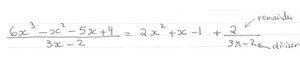 Final answer for long division with remainder