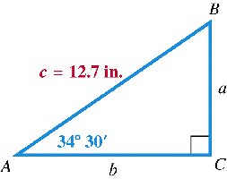 Right triangle with given angle and hypotenuse