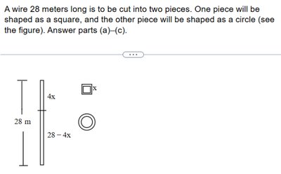Wire cut into square and circle