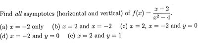 Rational function asymptote question