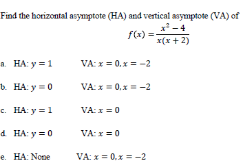 Rational function horizontal and vertical asymptote question