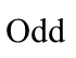 Odd function label