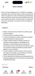 Exam objectives for rational functions