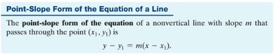 Point-slope form of a line