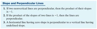 Slope and perpendicular lines