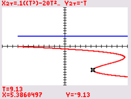 Julia changes direction at t=9.13