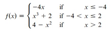 Piecewise function definition