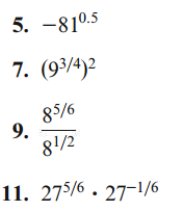 Exponent expressions