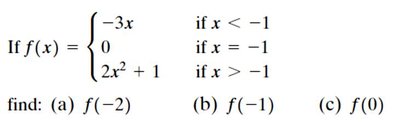 Piecewise function evaluation example 2