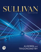 Textbook cover: Sullivan Algebra and Trigonometry