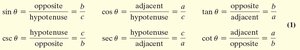 Trigonometric ratios as equations