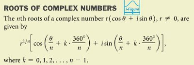Roots of complex numbers formula